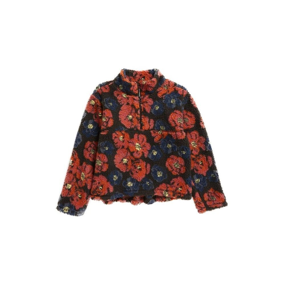 New Treasure & Bond Kids' Print Fleece Pullover XL (14/16) Floral Jacket NWT
